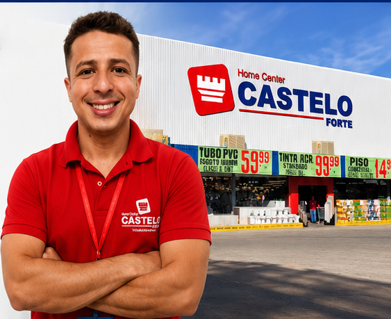 Aquiles, Executivo de Vendas da Castelo Forte Home Center, em frente à loja